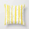 Yellow Plant Flower Decorative Cushion Cover Polyester Throw Pillow Cover Pillowcase For Sofa Home Decor 45X45Cm Fundas De Cojin