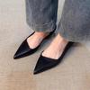 Fashion 2025 New Summer Niche Temperament Pointed Toe Suede Slip-on Flat Slip Single Shoes for Women