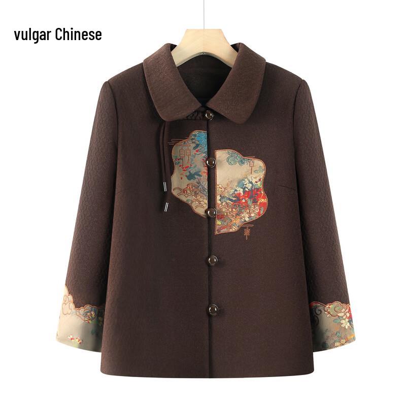 Elderly Women's Chinese Style Retro Long Sleeve Jacket