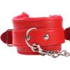 Fluffy håndjern Sexy leker Justerbare PU-skinn lodne håndjern Ankelmansjettbegrensninger Bondage Slavepar Sexleketøy for voksne
