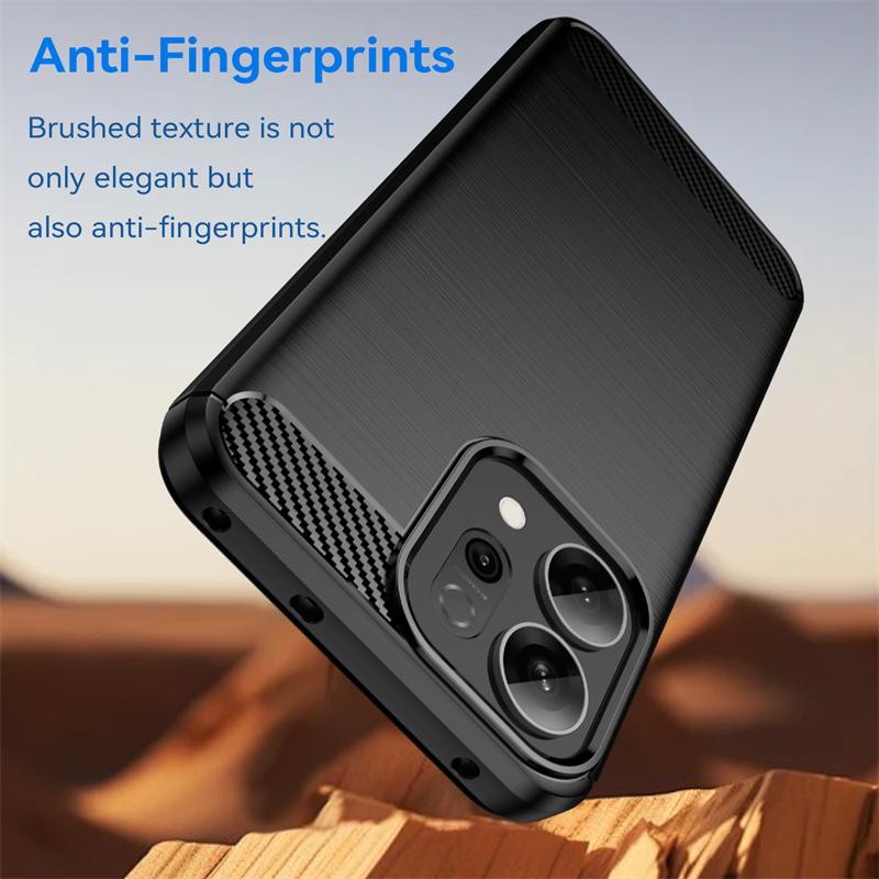 For Cover Oppo Reno 14 Case For Oppo Reno14 5G Shockproof Anti-knock Soft Silicone Carbon Fiber Phone Case For Oppo Reno 14 Case