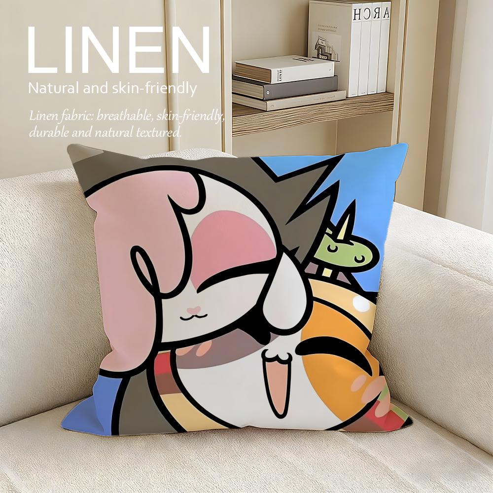 Cute Chikn Nuggit Cushion Cover Pillowcase Set Pcs x x Breathable Washable Sofa Cushion Cover