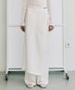 Nigaennikol Wrinkle Layered Wrap Skirt Pants_Ivory