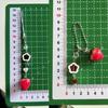 Sweet Strawberry Beaded Pendant Charm for Mobiles and Key Holders Phone Lanyards