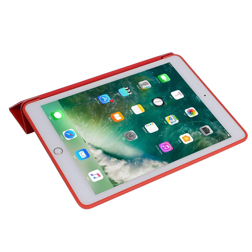 Suitable for Ipad 10.2 Silicone Heat Dissipation Protective Case Mini5 Anti-drop Soft Case Air2 Three-fold All-inclusive Edge Leather Case