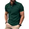 New Men's Casual Solid Colour Buttons Short-sleeved T-shirt Beaded Ground Small Twill POLO Shirt Men