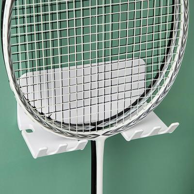 Wall Mounted Racket Rack Tennis Holder with Small Hooks Horizontal Vertical Display