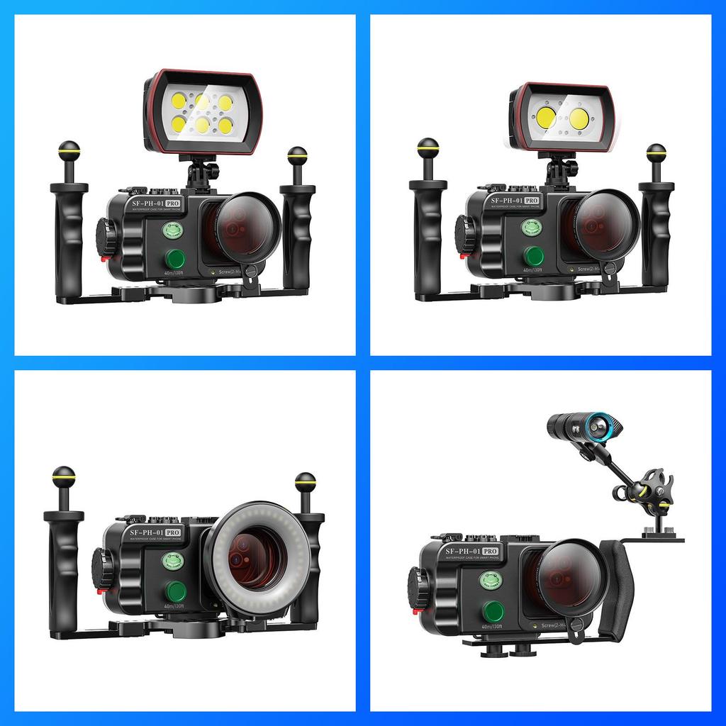 Sea Frog Universal Waterproof Phone Case for Diving and Swimming, Compatible with Android and Apple, 40m Depth Protection.