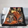 Baby Monkey Punch Holding Plush Toy Blanket Velvet  Winter  Multi-function Ultra-Soft Throw Blanket for Sofa Travel Bedspreads