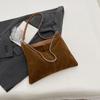 Vintage Suede Tote Bag For Women Autumn Winter New Large Capacity Commute Shoulder Crossbody Bags Fashion Trend Underarm Bags