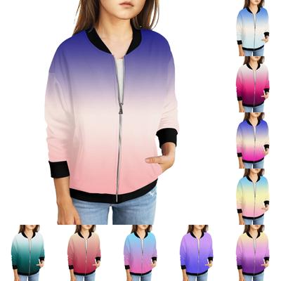 Dievčenské bundy na zips Detské jesenné mikiny s dlhým rukávom Vrchné oblečenie s vreckami 5-15 rokov