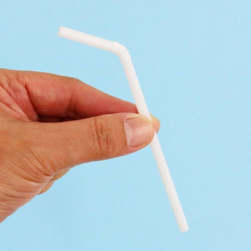 Shibase Industry 329 Diamond Straw Flex 12cm 400 Pieces White