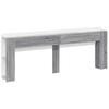 Headboard Cabinet with Storage Grey Sonoma Wood Material
