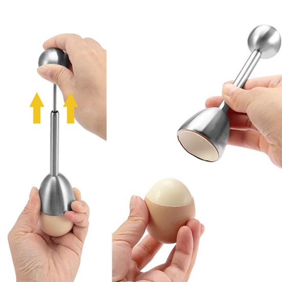 Stainless Steel Egg Opener Cracker Topper Separator Remover for Family Breakfast Egg