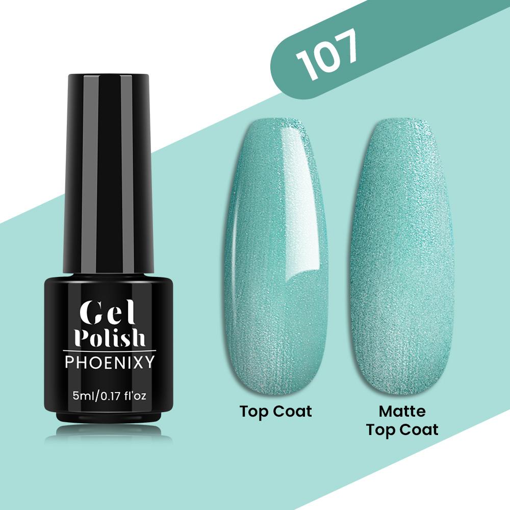 PHOENIXY 80 Farben Nagel-Gel-Nagellack, 5 ml, UV-LED-Farb-Nagelkunst-Hybrid-Nagellack, Liner-Gel, Maniküre-Kunst, semi-permanent, glitzernd, glänzende Farben-Gel