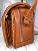 Italian Leather Crocodile Embossed Shoulder Bag with Flap LPR15 (Orange Brown) Travel Shoulder Bag