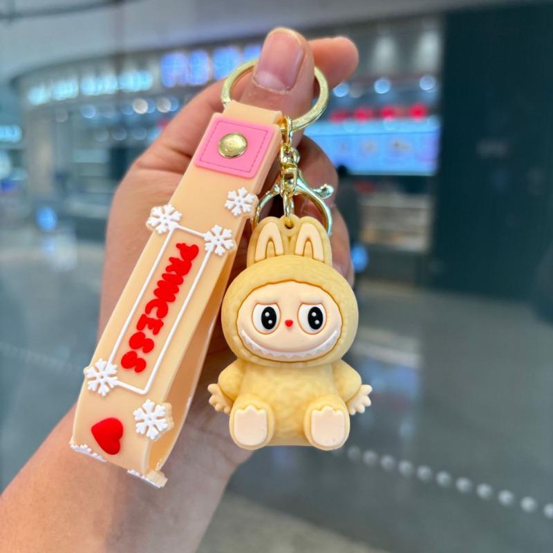 Keychain Cute Three-dimensional Soft Rubber Figurine Backpack Hanging Ornament