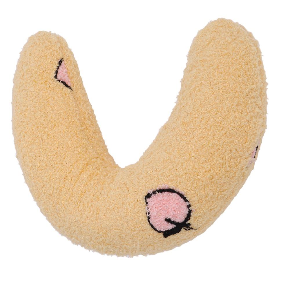 3pcs Machine Washable Pet Neck Pillow Plush Fluffy Calming Pillow Cute U Shaped Pillow  For Pets