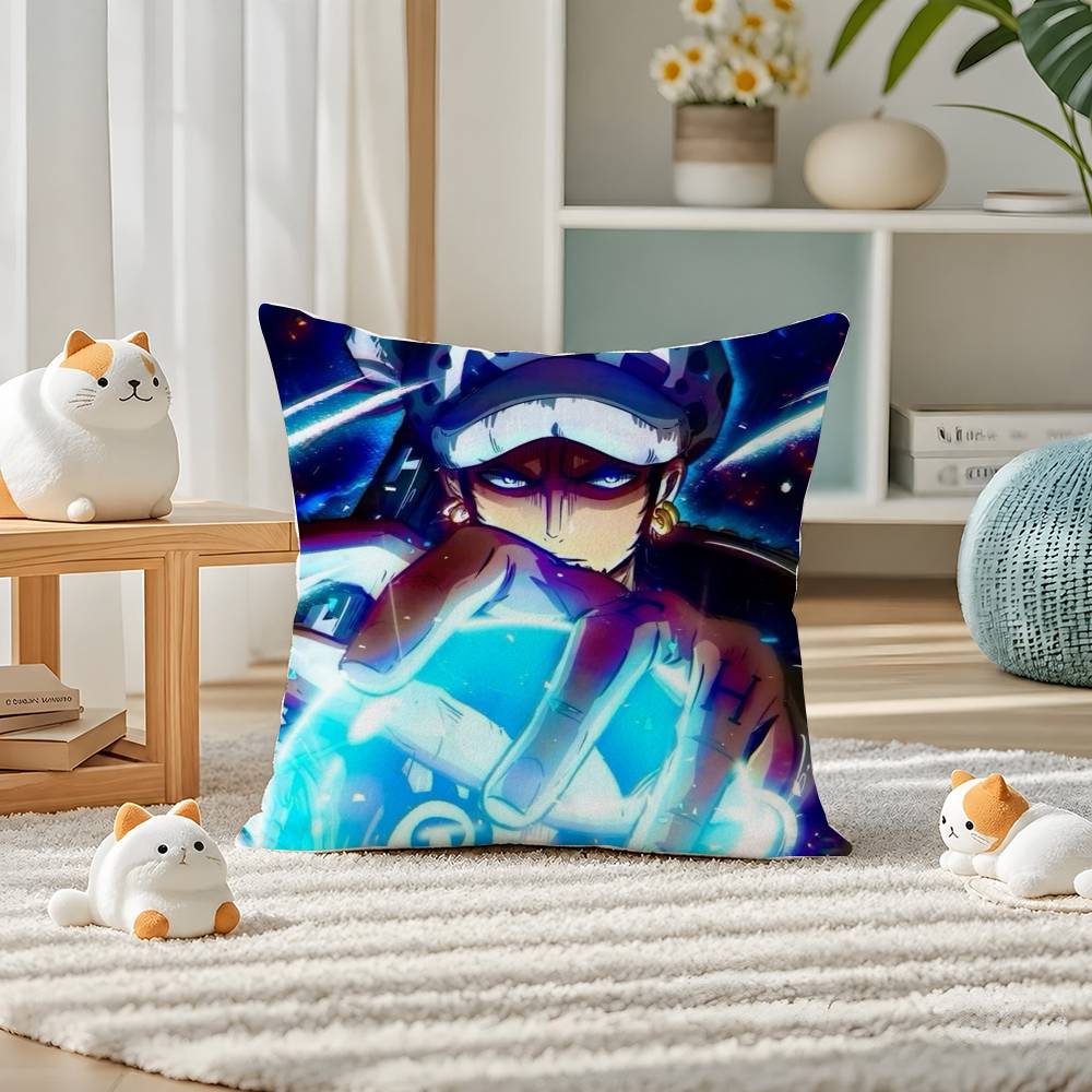 One Piece Portgas D Ace Anime Plush Pillow Cover Soft Short Plush Cushion Cover For Sofa Bedroom Home Decor Gift Decoration