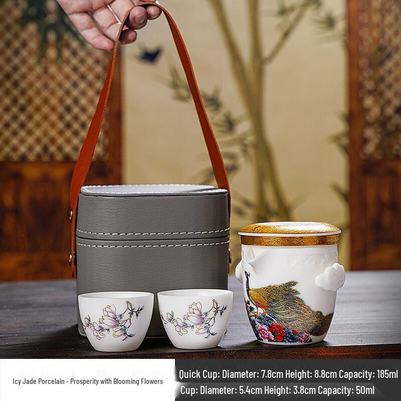 

Chaxun Nordic Ceramic Travel Tea Set
