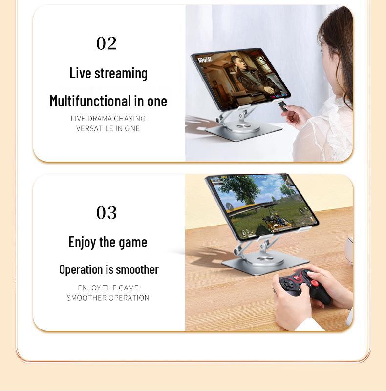 Rotatable Desktop Tablet Stand for iPad - Multi-Functional and Adjustable Viewer Stand