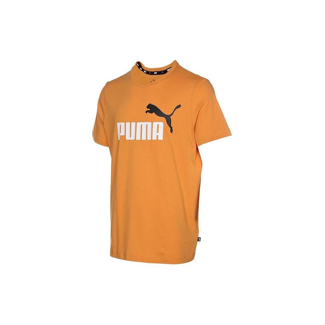 PUMA Ess+ 2 Col Logo T-shirt Orange Men s 847666-96 L