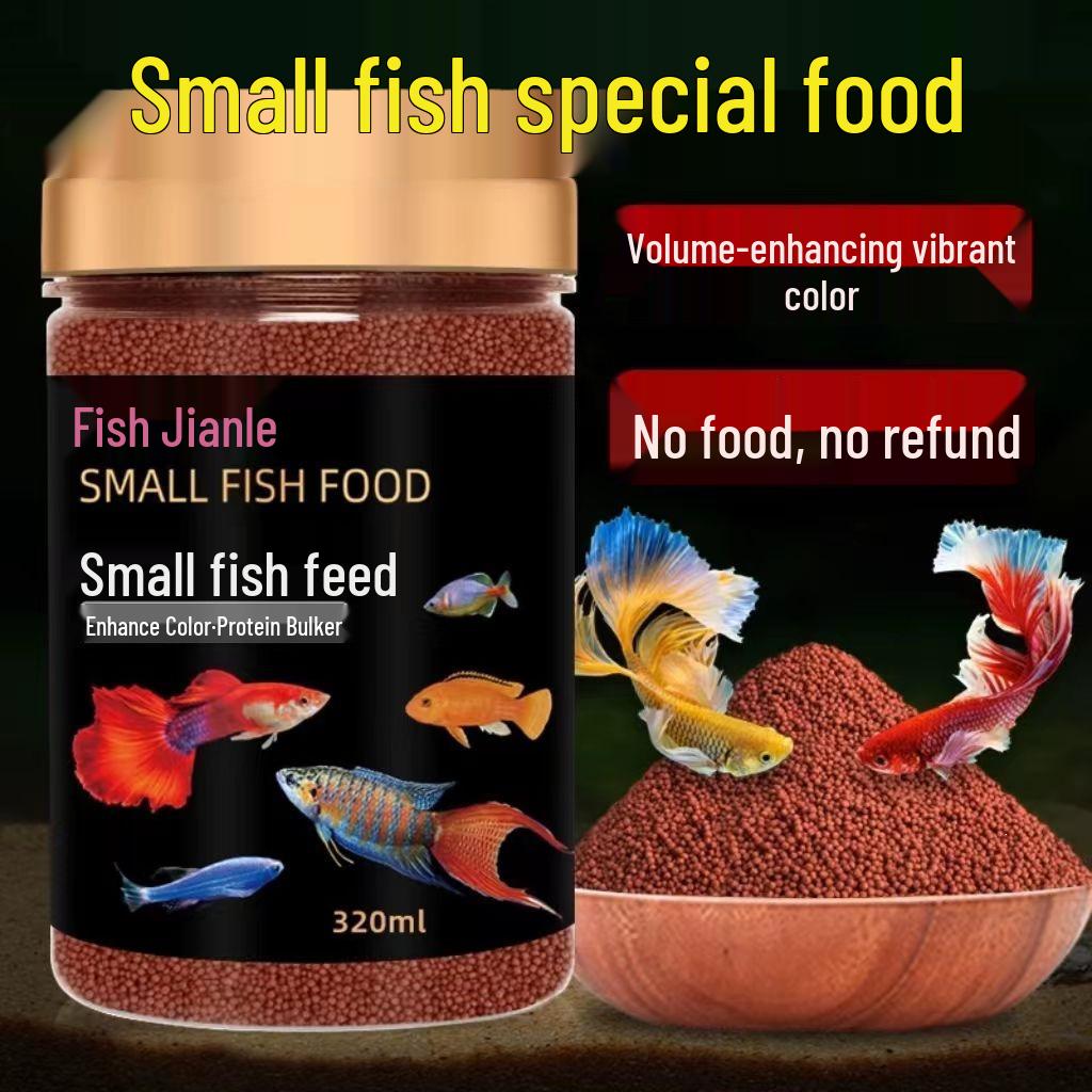 Floating Small Particle Fish Food for Guppy, Zebra, Betta, Goldfish, & Tropical Fish
