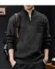 2025 Men's High Neck Zipper Sweater - American Style Autumn/Winter Knit Pullover, High-End Outerwear, Plus Size Available