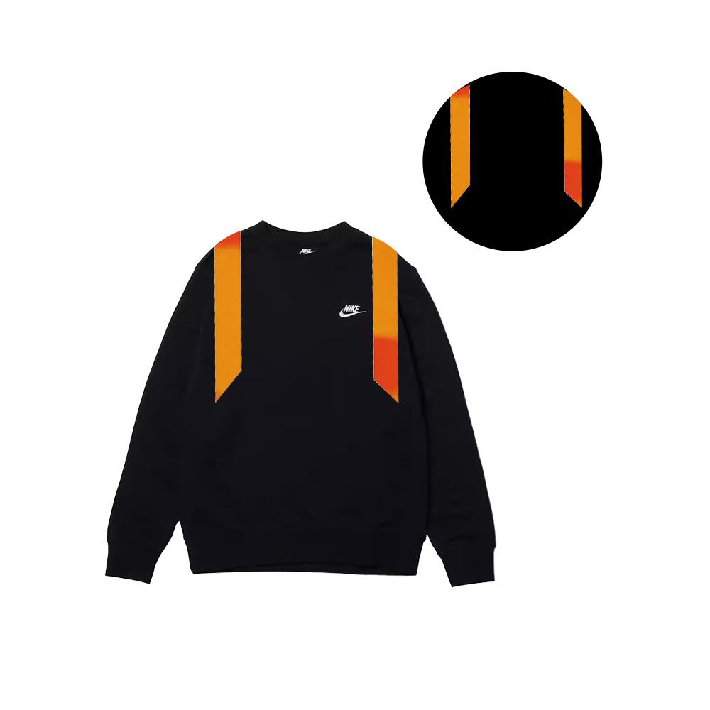 Nike Breathable Outdoor Trendy Color Block Letter Logo Crewneck Sweatshirt Unisex Sweatshirt Black BV2667-010(TEAM702-C18)