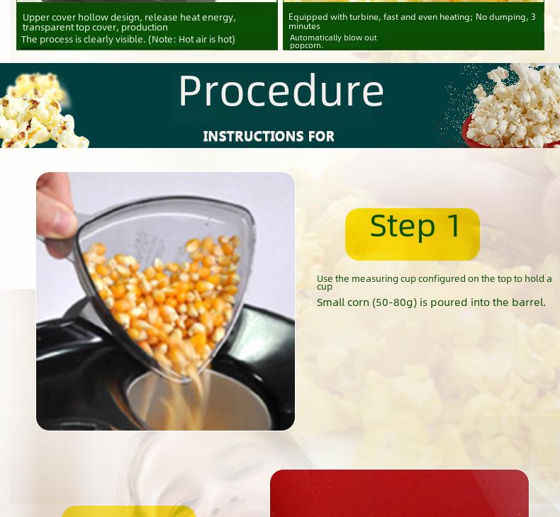 Electric Home Popcorn Maker