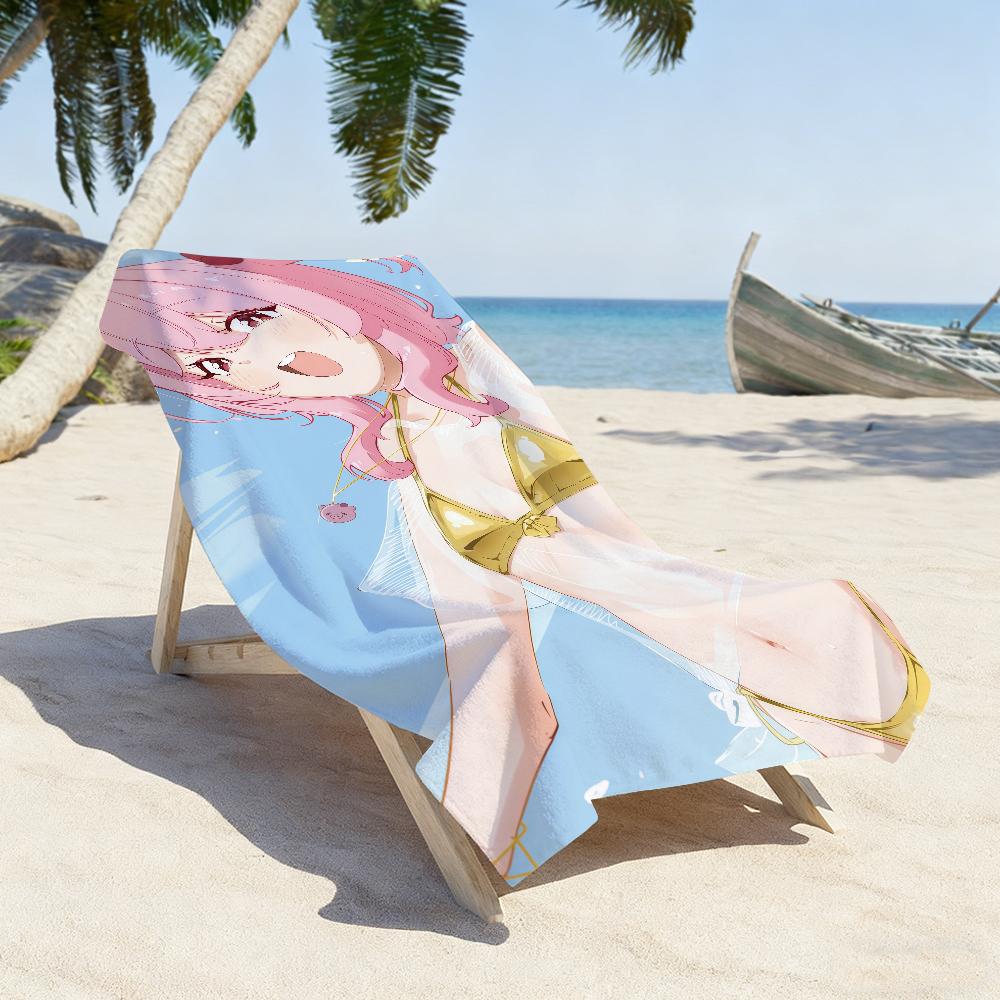 VTuber R-Rosemi Lovelock Handtuch Sport Schnelltrocknend Reise Campingausrüstung Sanddicht Weich Leicht Großes Strandhandtuch