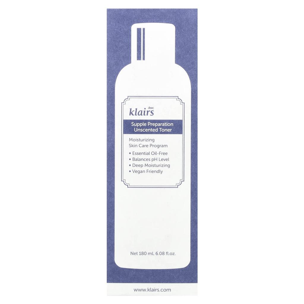 Klairs, Supple Preparation Unscented Toner, 6.08 жидких унций (180 мл)