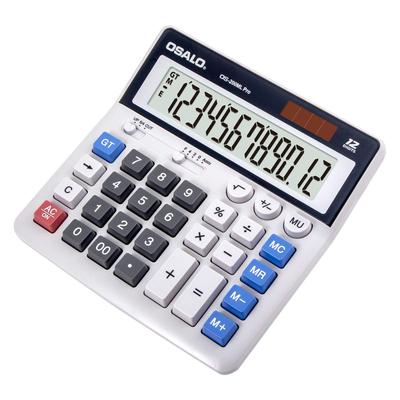 Desktop Calculator, 12-Digit Large LCD Display, Large Characters, Large Buttons, Stylish Solar Powered Calculator (OS-200ML PRO)