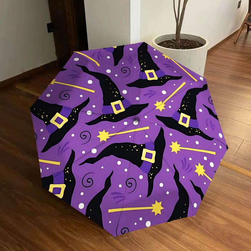 

1pc Witch Hats Automatic Umbrella Durable Iron Frame & Plastic Handle, Gift for Men & Women, Sturdy Construction yy250905182