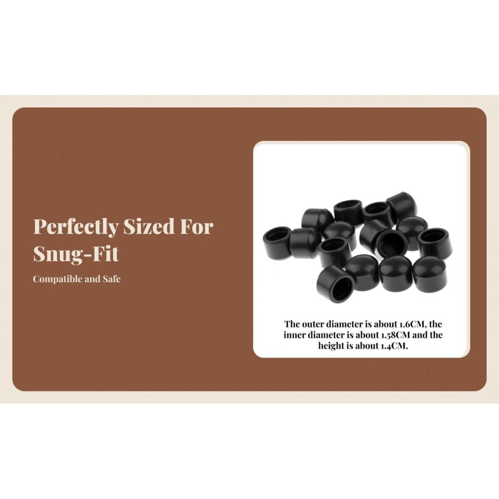 16 × FOOSBALL Machine Rod End Caps, Table Football Rubber Caps 1/2 Inch