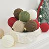 Christmas Tree Ornaments Set Crochet Home Decor 12 Pieces Rustic Ball Ornaments Pendant For Party Garland Wreath Living Room