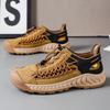 New Men's Sandals Fashion Hand-woven Sandals Summer Outdoor Non-slip Waterproof Hiking Shoes Lightweight Breathable Sneakers Men