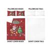 3-teiliges Bettbezug-Set ohne Chips mit Cartoon-Weihnachtsmann-Druck, Mehrere Größen für Schlafsaal-Schlafzimmer, Weich und bequem, Maschinenwaschbar