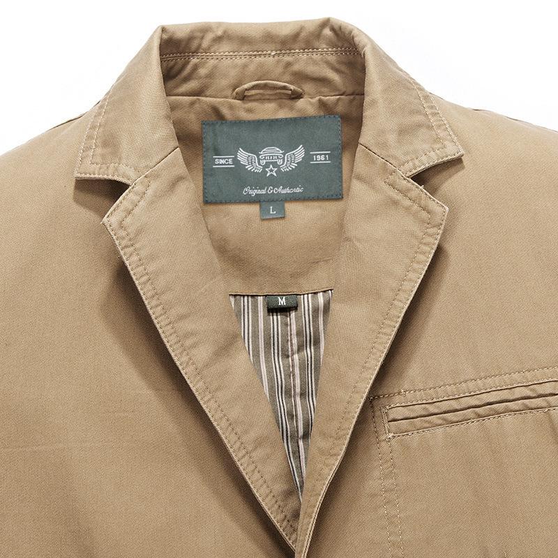 Men's Plus Size Cotton Blazer, Spring/Autumn Style, Casual Suit Jacket 817#