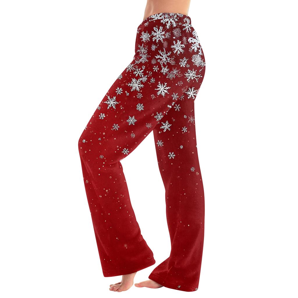 Women's Casual Fashion Women's Sports Home Christmas Pajama Pants Long Pants