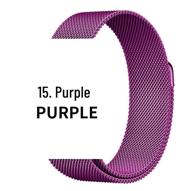 Compatible Stainless Steel Milanese Magnetic Band for Apple Watch Series 1-9 & SE.