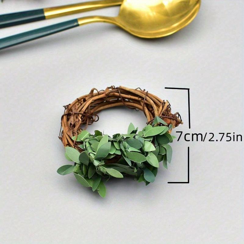 Simulated Rattan Napkin Ring, Napkin Rings for Nautical Theme Table Decor, Perfect for Parties, Weddings, Birthdays & Dining Ambiance
