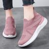 Breathable Mesh Women's Running Shoes Knitted Casual Sneakers Soft Walking Shoes Slip-on Flats Socks Shoes