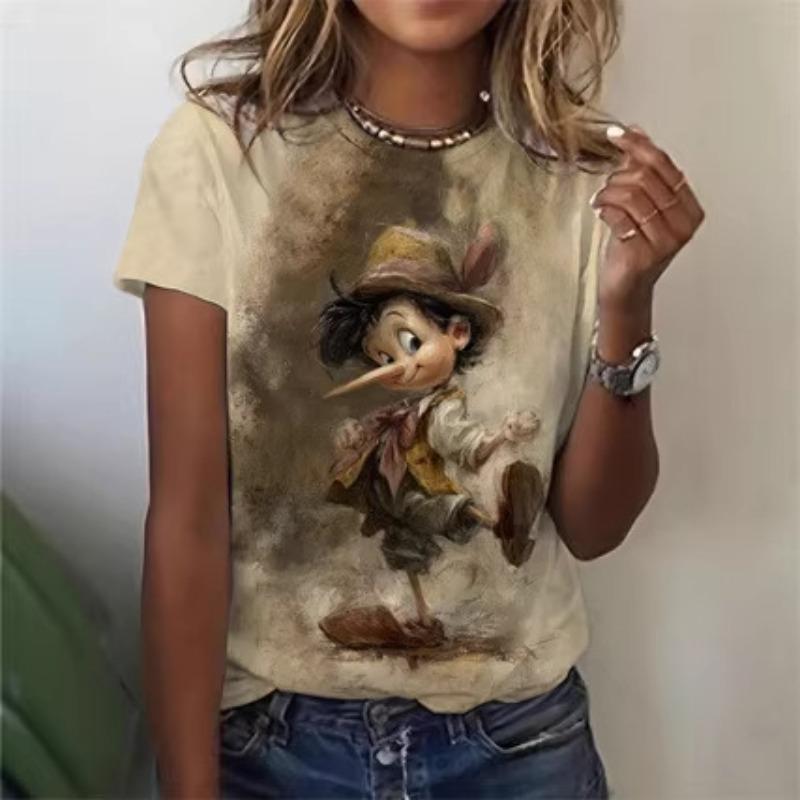 Women's Short-sleeved Fashion Printed Top Casual Comfortable T-Shirts Women’s