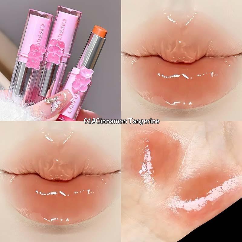 Cappuvini Glossy Mirror Lip Gloss Nude Lip Gloss Moisturizing Brightening Complexion Waterproof Long-Lasting For Flawless Finish