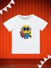 Round Neck Printed Pattern Pullover Short Sleeve Kids Tops Minion Despicable Me