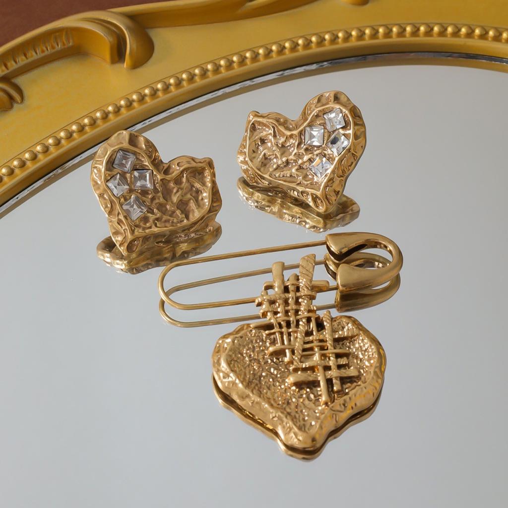 Vintage Italian Fashion Classic Temperament Mature Necklace Bracelet Set