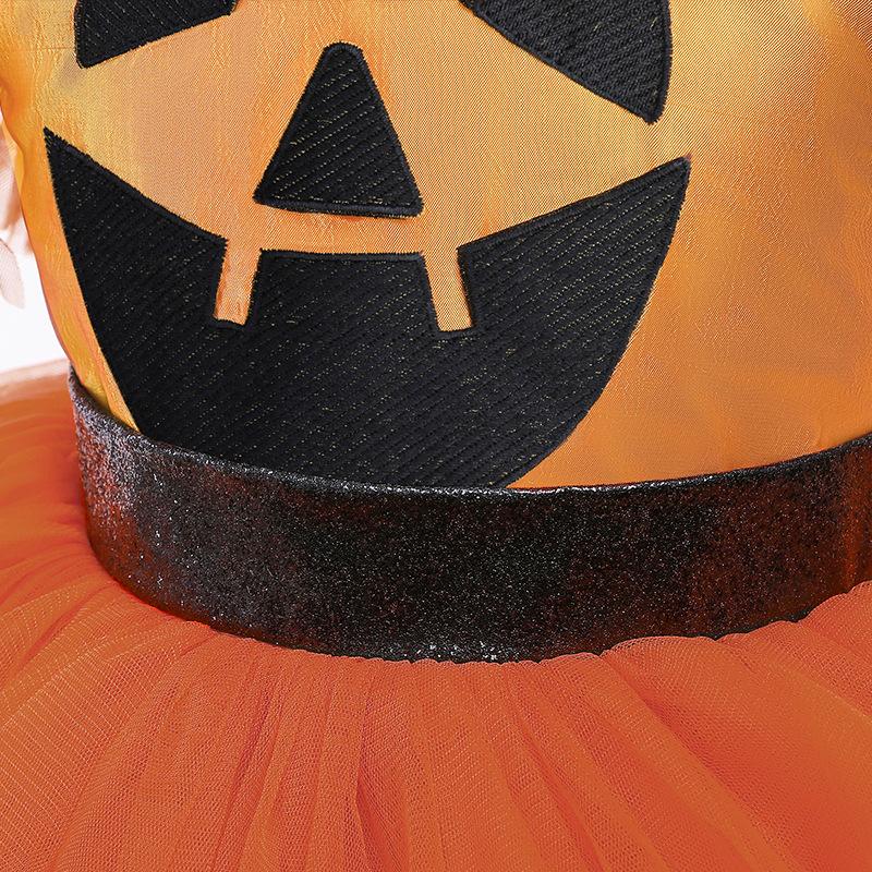Explosive Children'S Dress Dress Halloween Atmosphere Skirt Mesh Cake Dress Girls Trailing Princess Dress