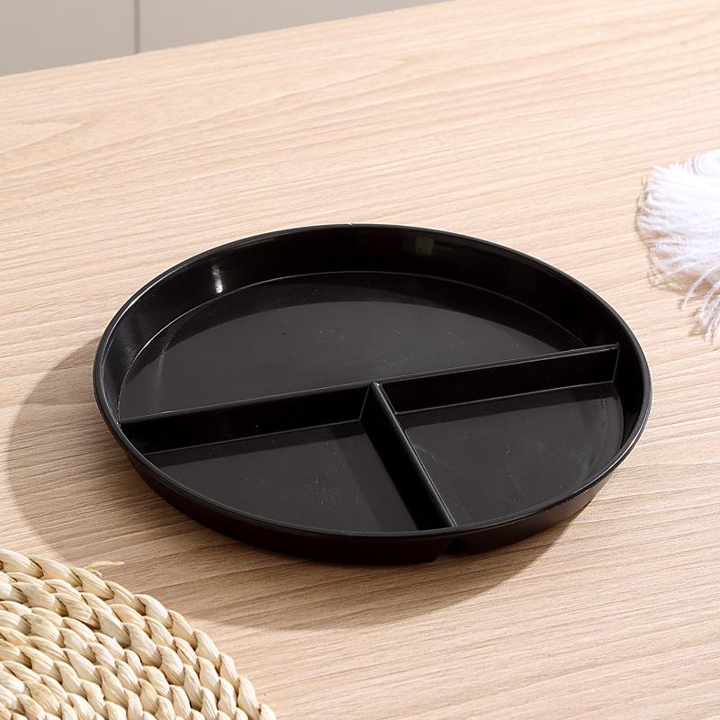 Fat Loss Portion Control Plate: Three-Compartment, Drop-Proof Wheat Straw Design, Color-Coded for Efficient Meal Planning.