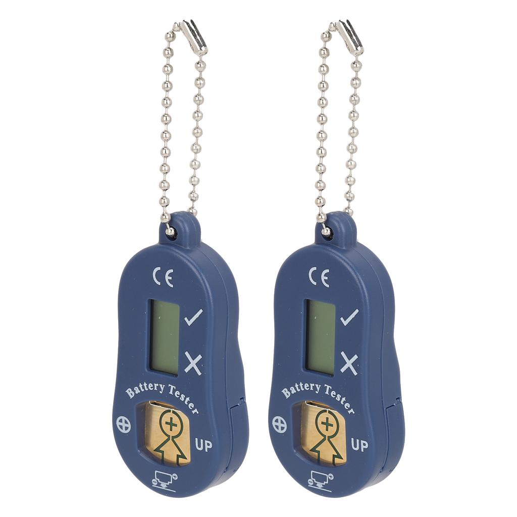2pcs Sound Aids Battery Tester LCD Display High Accuracy Battery Measuring Meter Blue